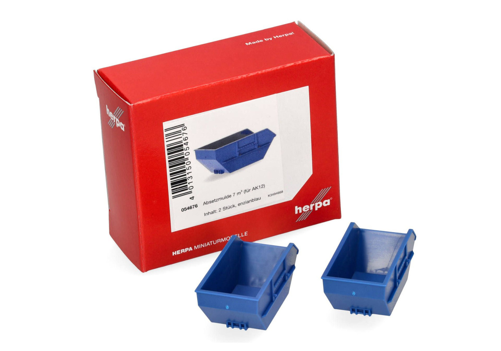 HERPA - Tipper 7m3 blu - 2 pezzi - 1/87 - HER054676