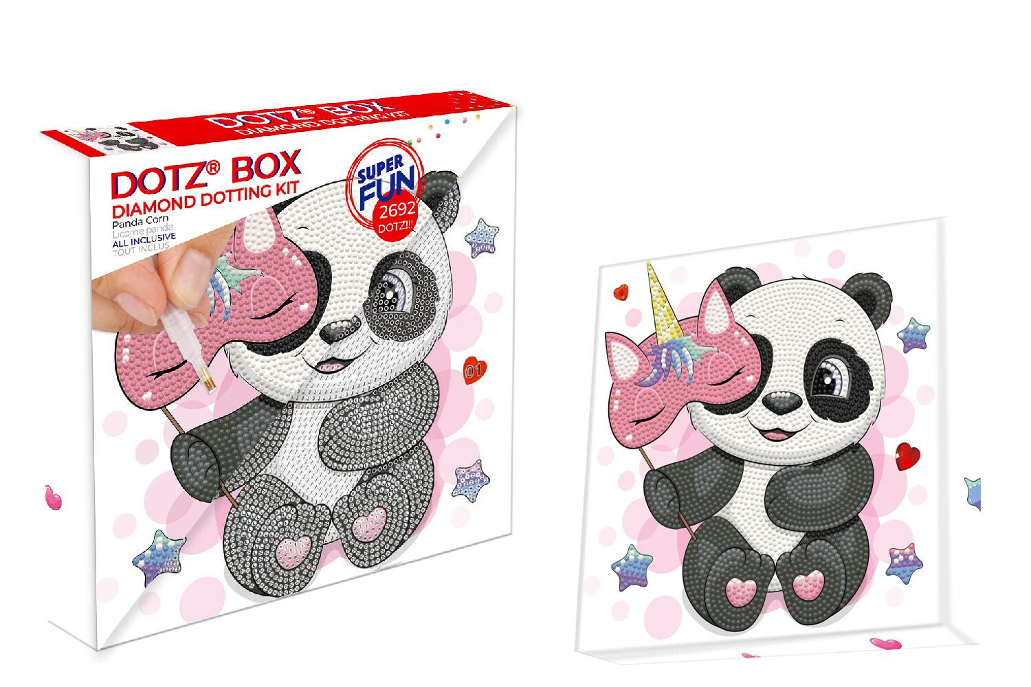 Diamond Dotz Box Panda Corn 22x22