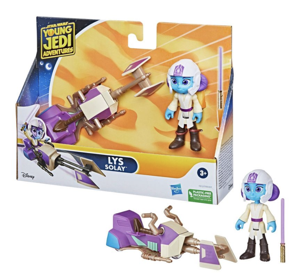 Disney Star Wars Young Jedi Avventure Lys Solay & Speeder Bike Veicolo Set Nuovo