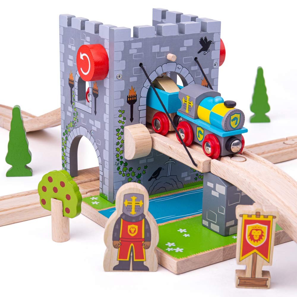 Bigjigs Rail, Wooden Drawbridge, Wooden Toys, Wooden Train Set Accessory, Bigjig