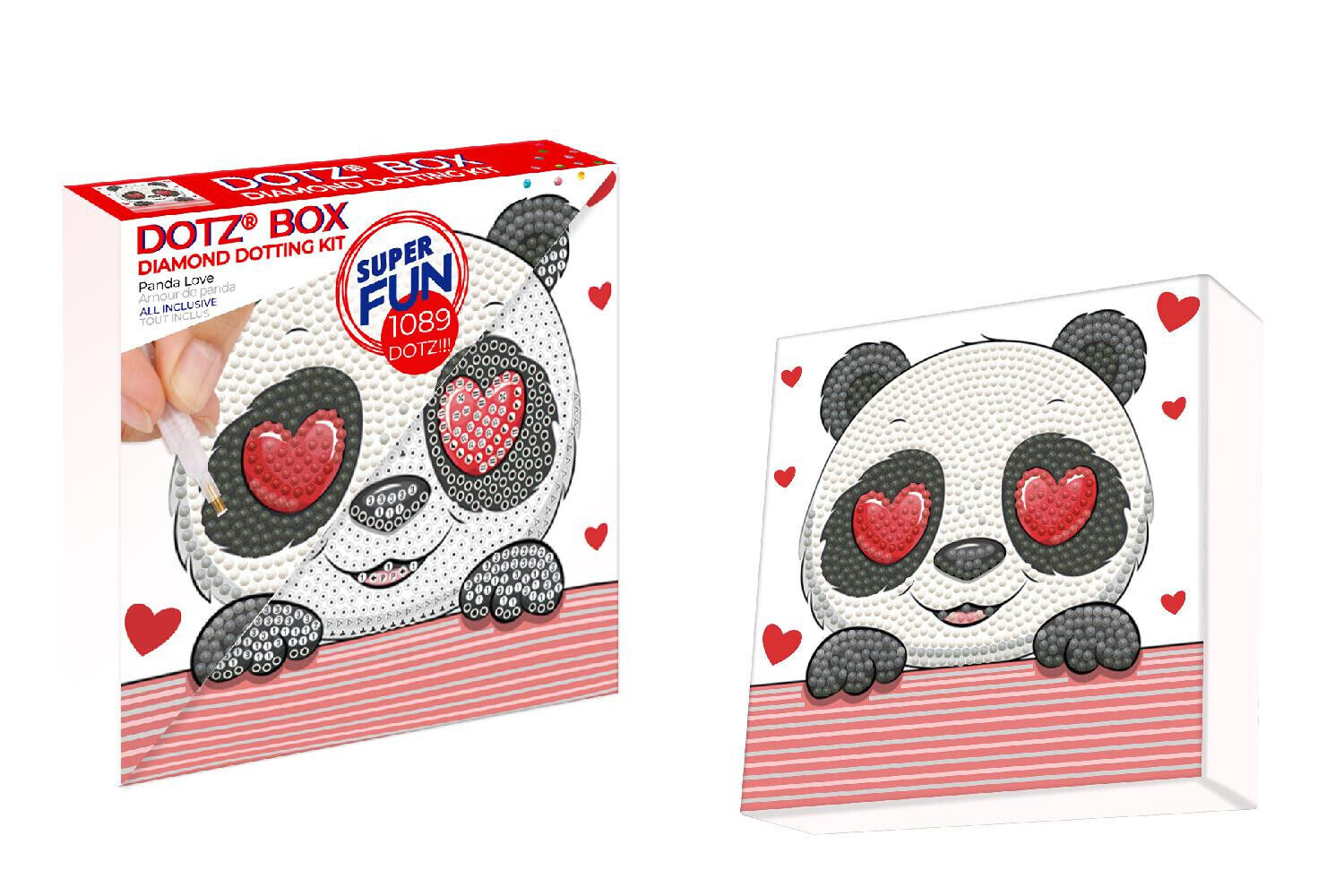 Diamond Dotz Box Panda Love 15x15