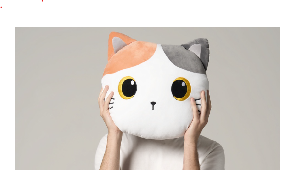 cuscino ultramorbido ORANGE CAT NOVITA ITOTAL 40x30x15 cm