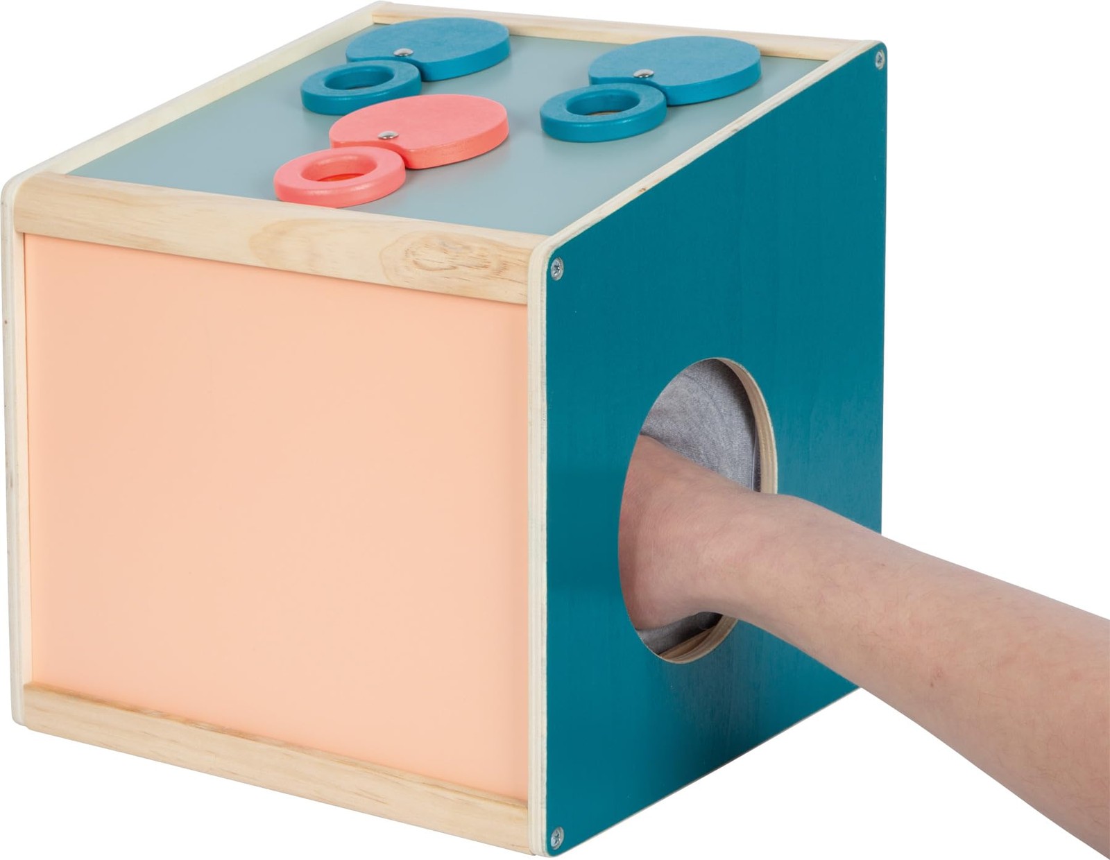 small foot Feeling Sensory, Wood Box for Seeing, Hearing, Smelling, & Touching,