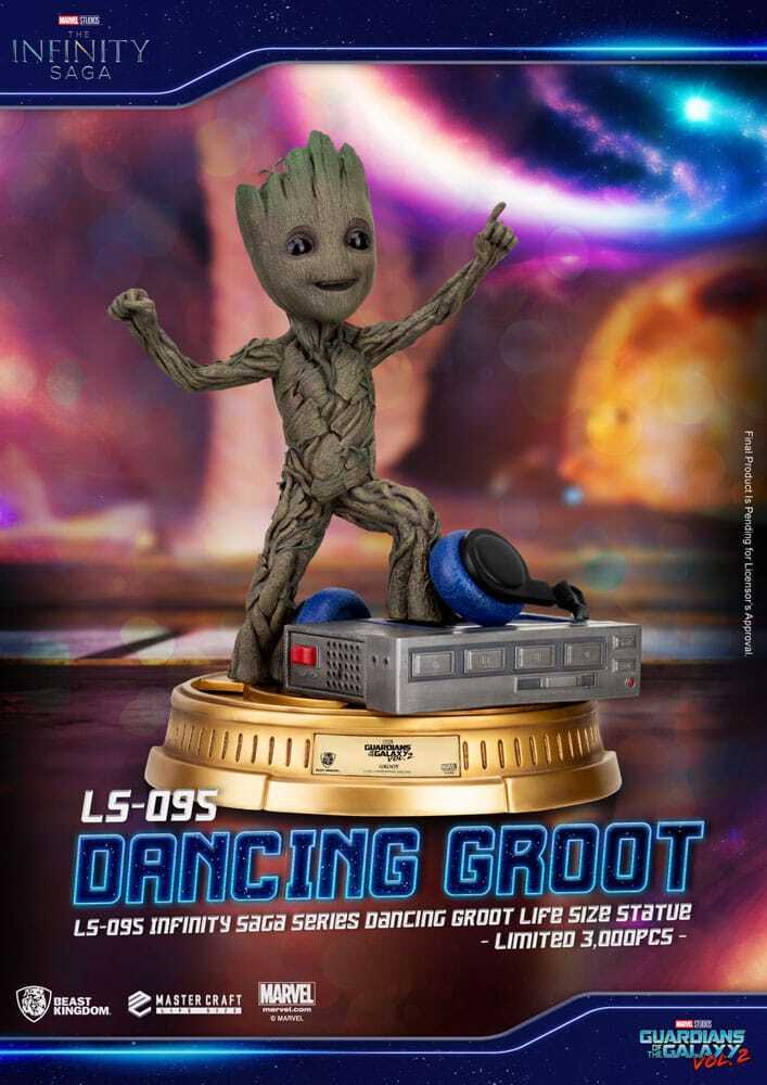 Guardiani Della Galassia 2 Life-size Statua Dancing Groot Heo Eu Esclusiva 32...