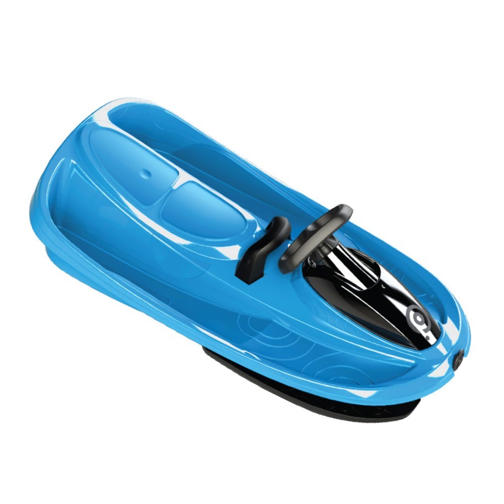 Bob a due posti Sport-One Straton blu elettrico con volante e freno centrale