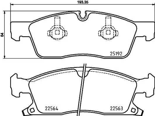 Pastiglie freno P 37 022 BREMBO per JEEP GRAND CHEROKEE IV GRAND CHEROKEE VAN