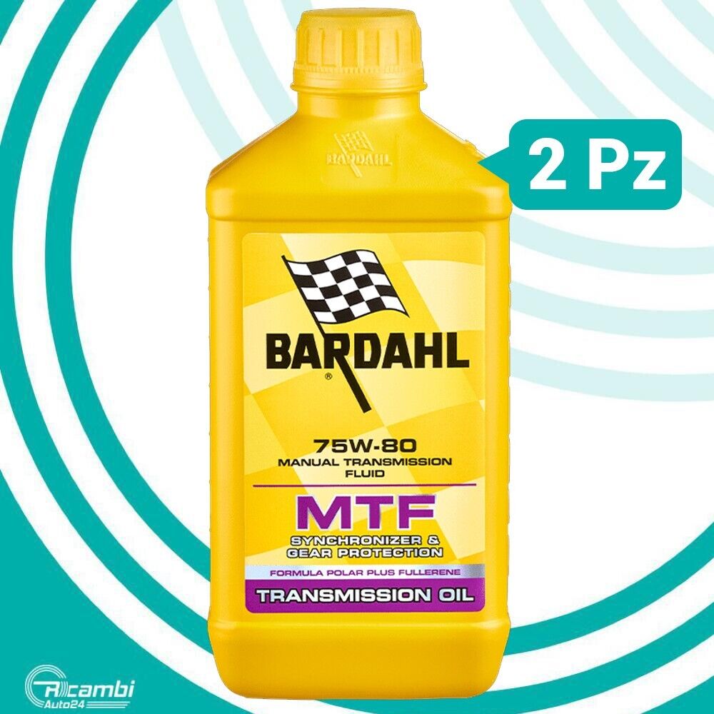 2 LITRI OLIO AUTO BARDAHL MTF 75W80 GL-4 TRASMISSIONI MANUALI DIFFERENZIALI SYNT