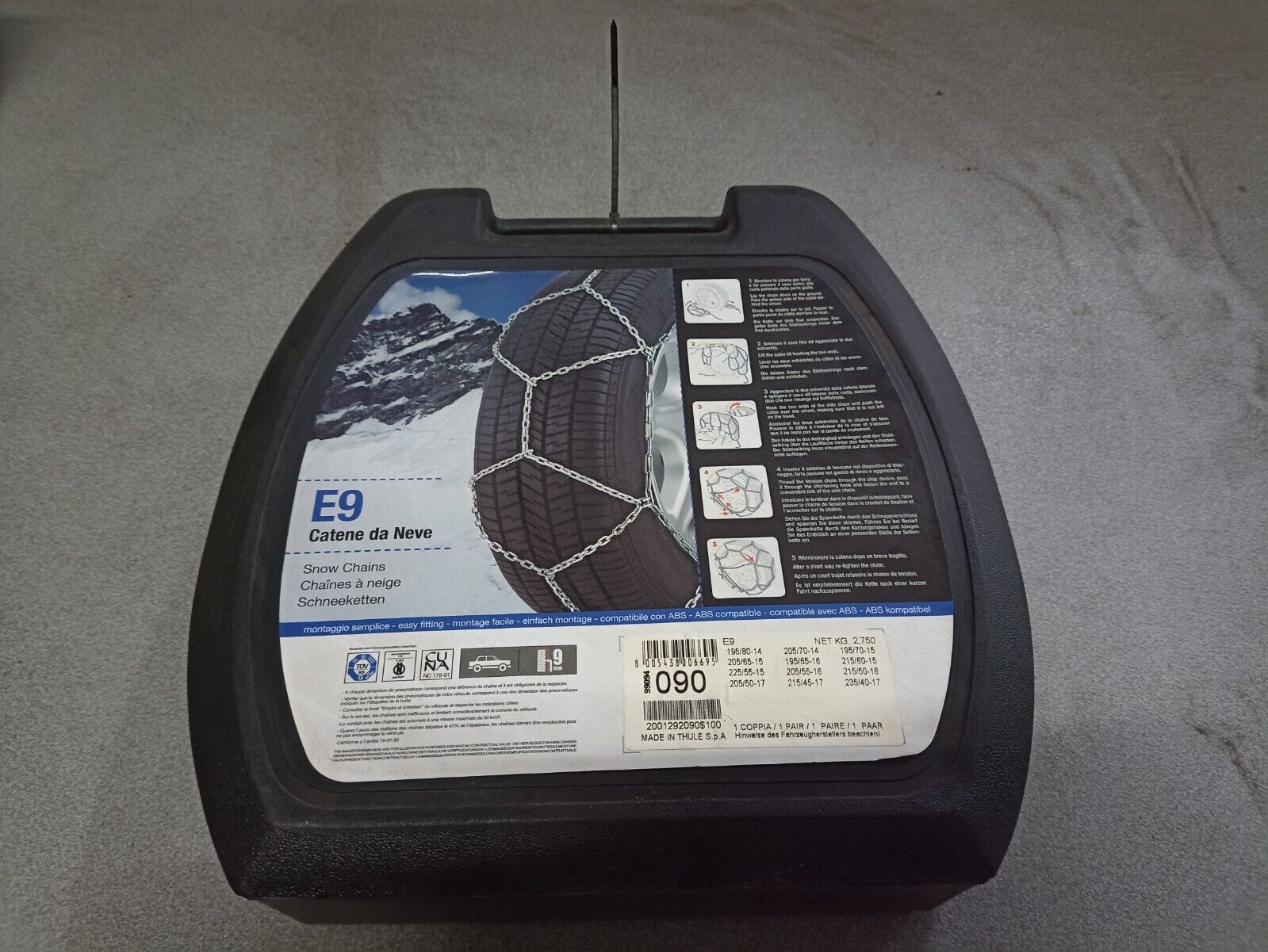 Catene da neve 195/70-15 215/60-15 215/50-16 195/80-14 205/70-14 195/65-16