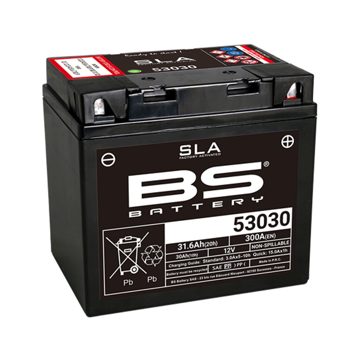BATTERIA PRECARICATA BS BATTERY SLA 53030 BMW 1000 K 100 1982-1988