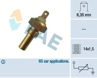 Sensore temperatura liquido refrigerante 31290 FAE per BMW SKODA