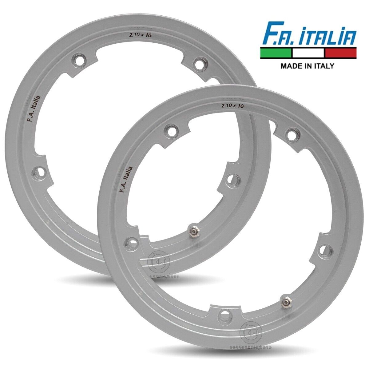 2x CERCHI IN LEGA TUBELESS GRIGIO 3.00.10 PER VESPA 50 PK XL2 (V5X3T)