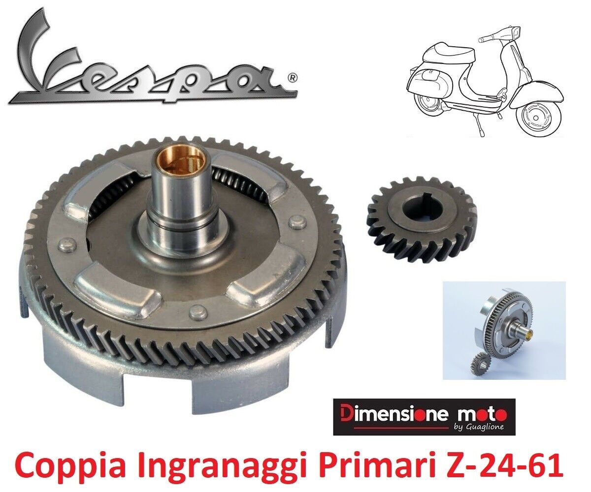 CP03 - Ingranaggi Primari/Campana Z24-61 Elicoidali per PIAGGIO Vespa PK 125