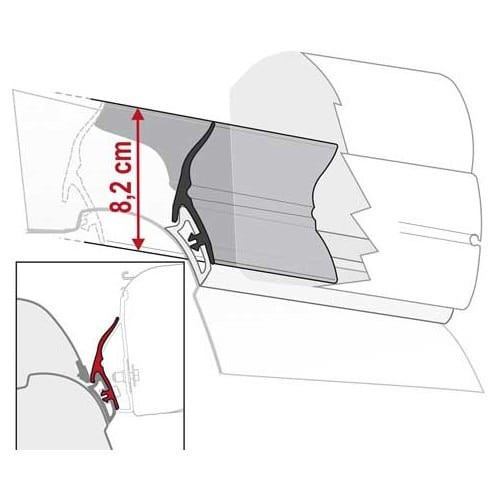 Guarnizione parapioggia VW CALIFORNIA FIAMMA - blinds F 45S