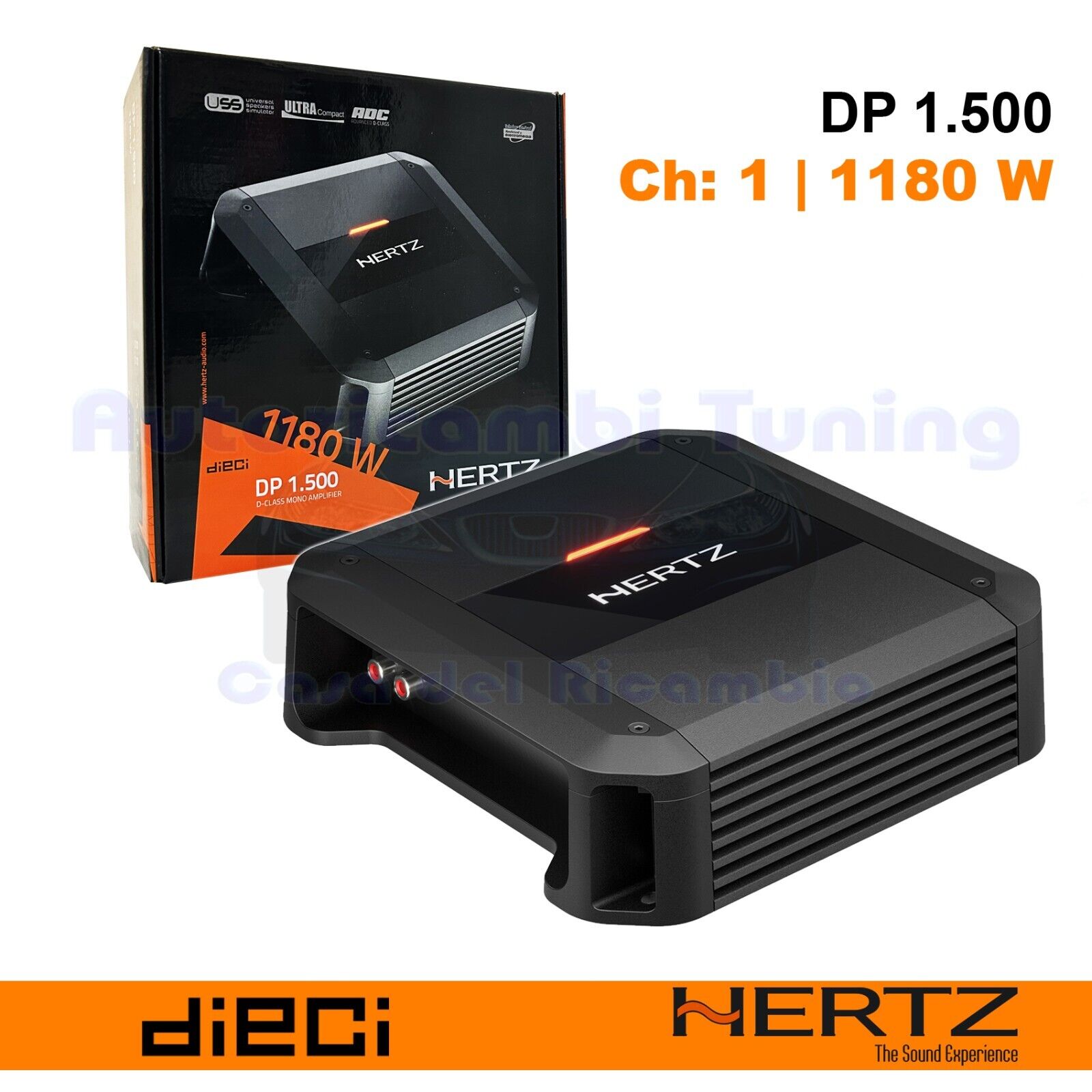 Hertz DP 1.500 Amplificatore Mono 1180W in classe D Serie DIECI POWER