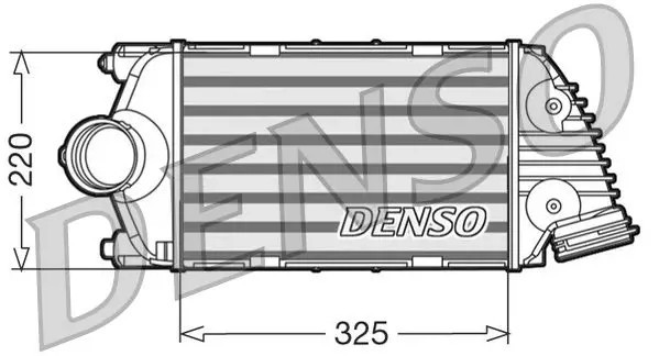 Radiatore intercooler Sx DIT28015 DENSO per PORSCHE 911 Cabriolet 911 911 Targa