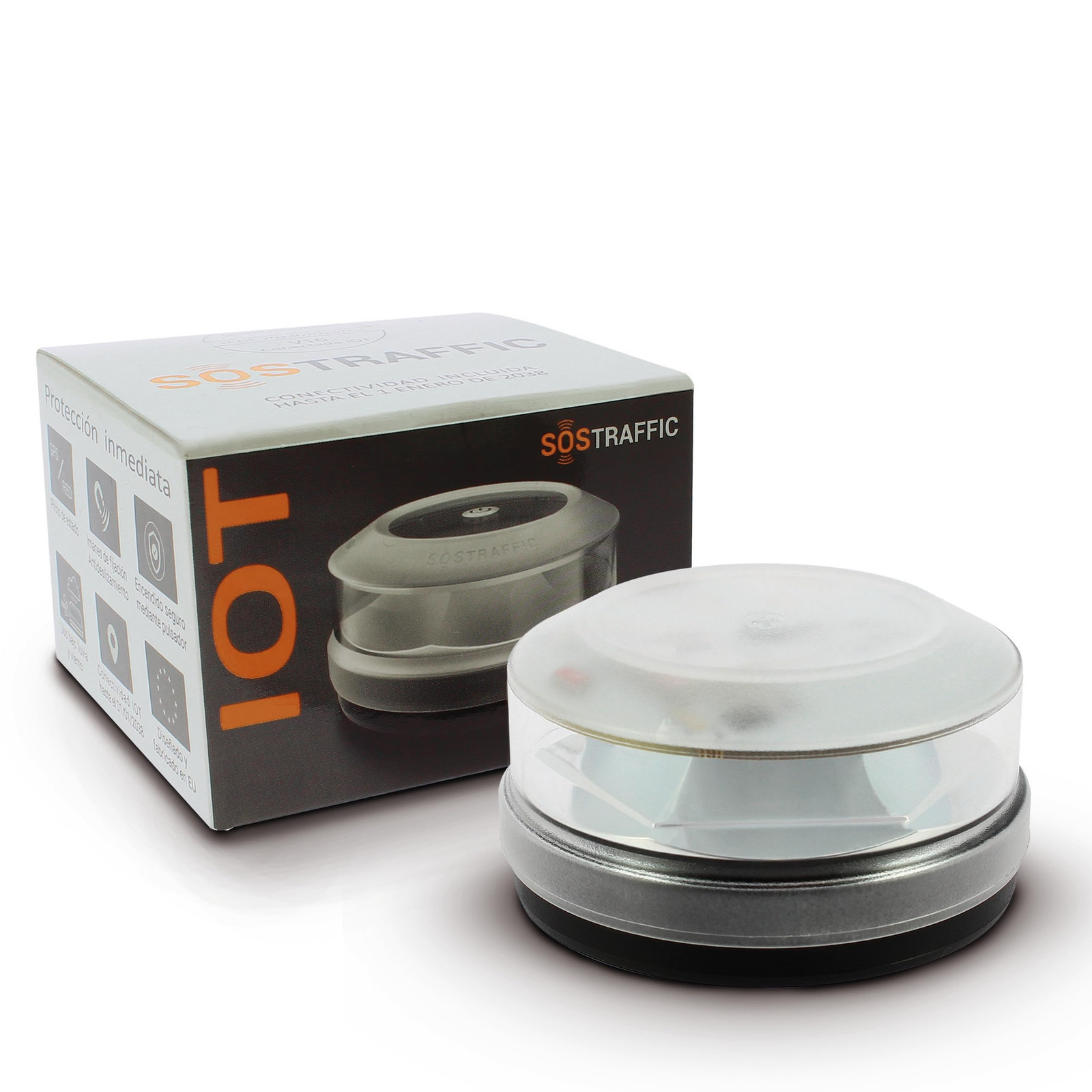 Luce di emergenza V16 con geolocalizzazione Omologata DGT, faro V16 con (D8E)