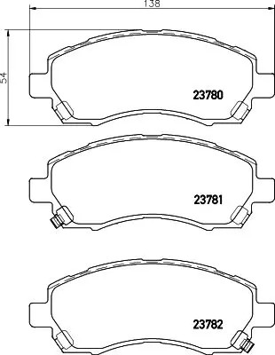 Pastiglie freno 8DB 355 010-121 HELLA per SUBARU IMPREZA Familiare IMPREZA Coupé