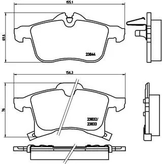 Pastiglie freno P 59 045X BREMBO per OPEL CHEVROLET