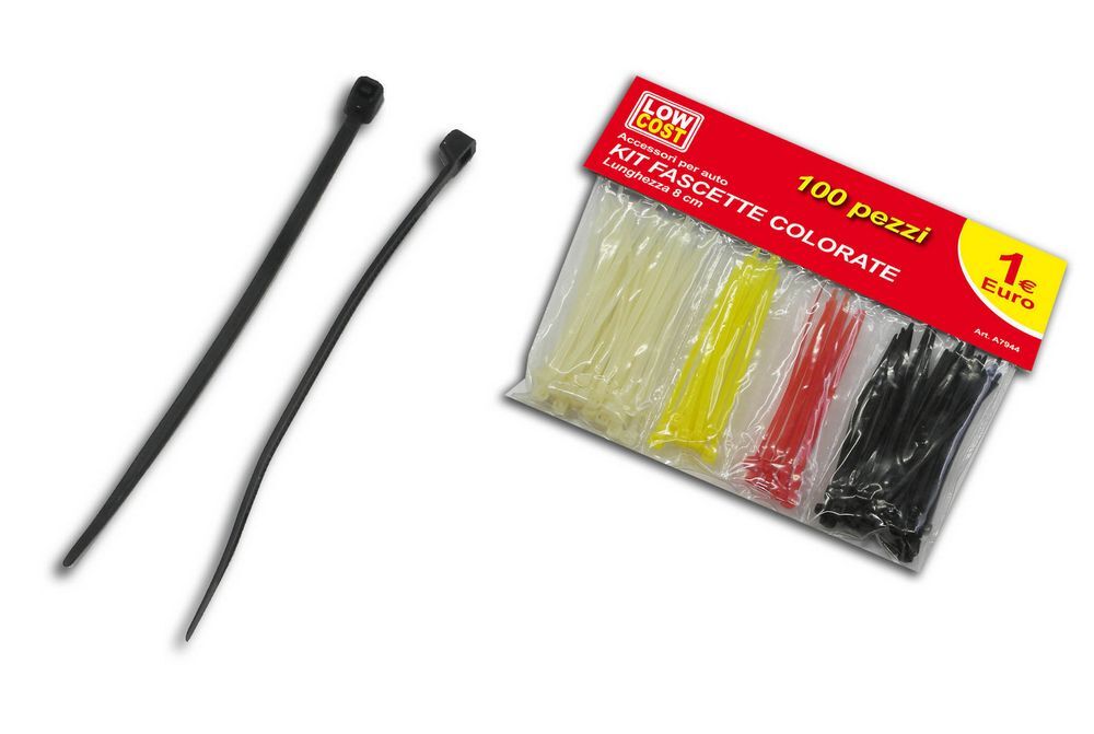 (E)KIT FASCETTE PLASTICA COLORBANDIE ITA 100PZ LC
