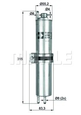 Filtro carburante Filtro per condotti/circuiti KLH 12 MAHLE per ALPINA BMW