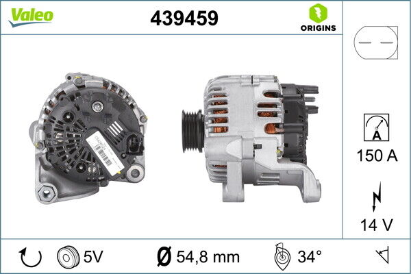 Alternatore 439459 VALEO per LAND ROVER
