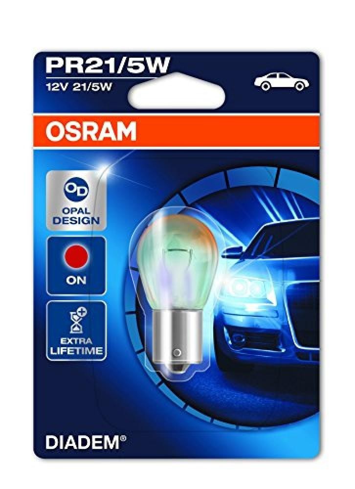 (TG. PY21W) Osram 7538LDRBLI1 Lampada 'Diadem', 12V, 21/5W, PR21/5W, BAW15d, in