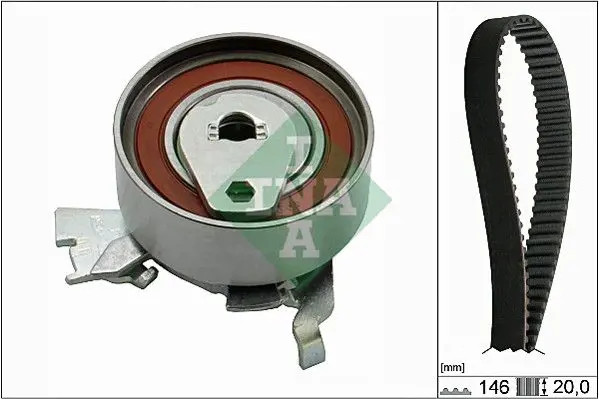Kit cinghia distribuzione 530 0147 10 INA per OPEL KADETT E Hatchback KADETT E
