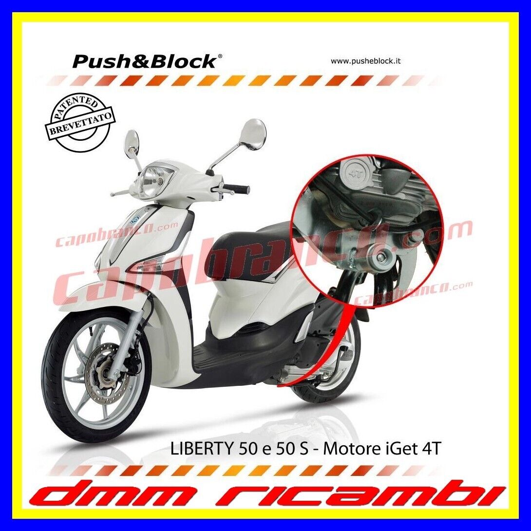 Antifurto meccanico Push&Block blocca cavalletto PIAGGIO LIBERTY 50 / S iGet 3V