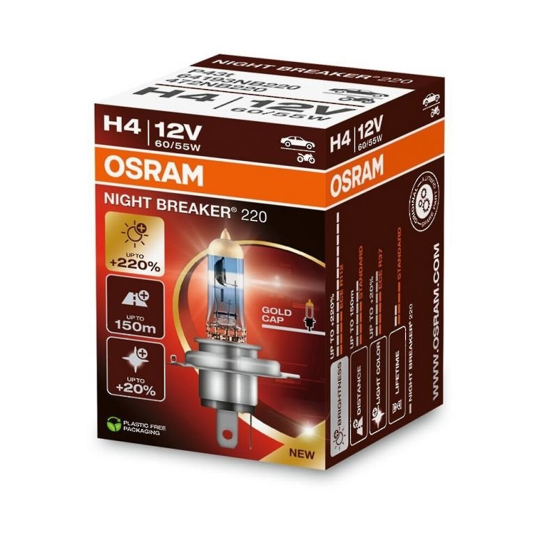 OSRAM H4 12V NIGHT BREAKER +200%