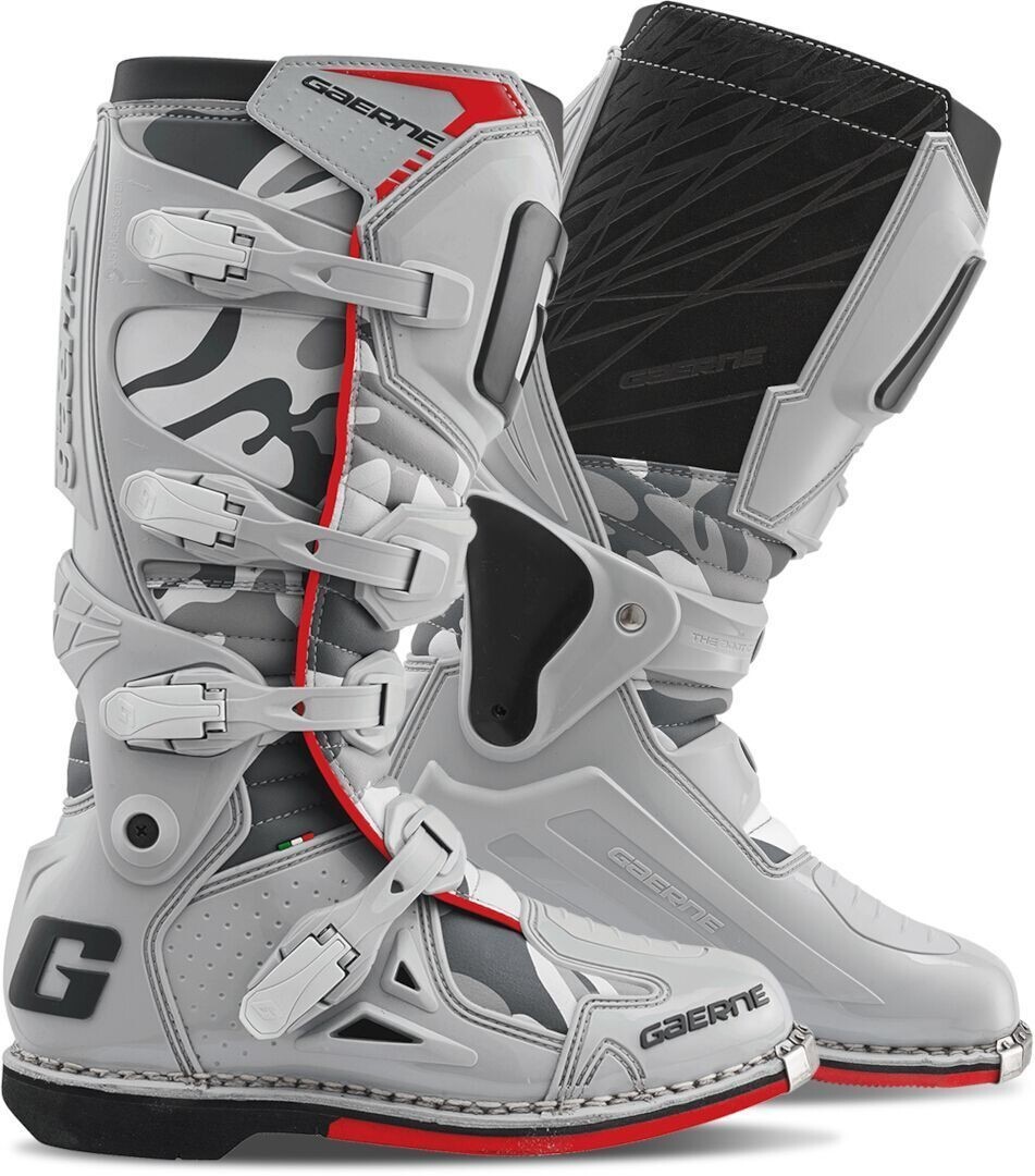 STIVALI SNODO MOTO CROSS ENDURO GAERNE FASTBACK ENDURANCE SNOW CAMO GRIGIO TG 44
