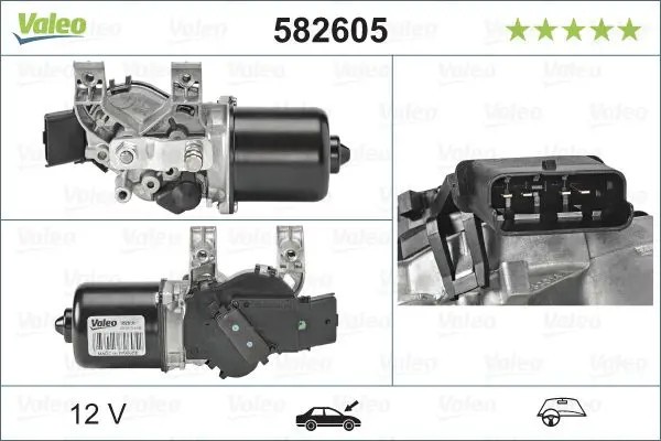 Motore tergicristallo anteriore per veicolo con guida a Sx 582605 VALEO
