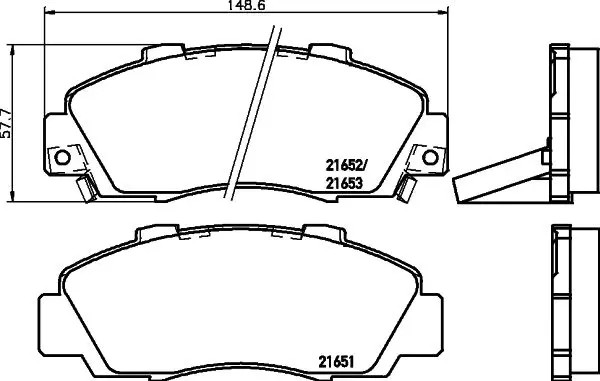 Pastiglie freno 8DB 355 016-441 HELLA per HONDA ACURA ROVER