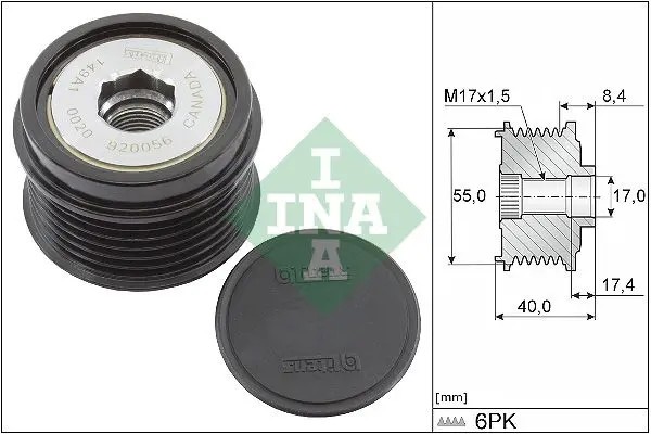Frizione alternatore puleggia 535 0336 10 INA per SUBARU FORESTER