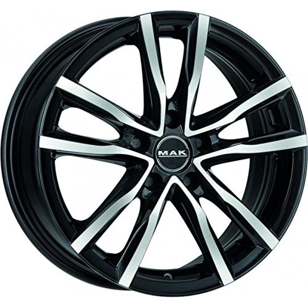 (TG. 17") RUOTE CERCHI IN LEGA AUTO MAK CERCHIONE MILANO BLACK MIRROR 17" 5x114,