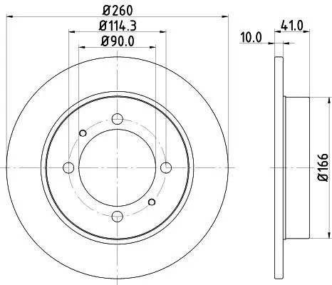 2x Disco freno pieno 8DD 355 105-471 HELLA per MITSUBISHI VOLVO PROTON