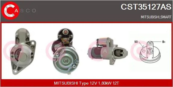 Motorino di avviamento CST35127AS CASCO per SMART MITSUBISHI
