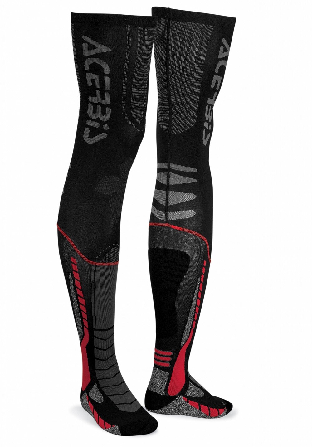 CALZE ALTE MOTO SOTTO GINOCCHIERE RINFORZATE ACERBIS SOCKS X-LEG ROSSO 45/47