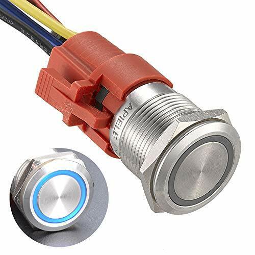 APIELE 19MM Latching Metallo Interruttore a pulsante,interruttore autobloccante