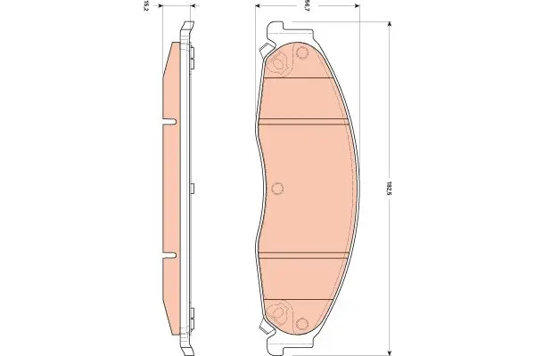 Pastiglie freno GDB4601 TRW per CADILLAC STS CTS