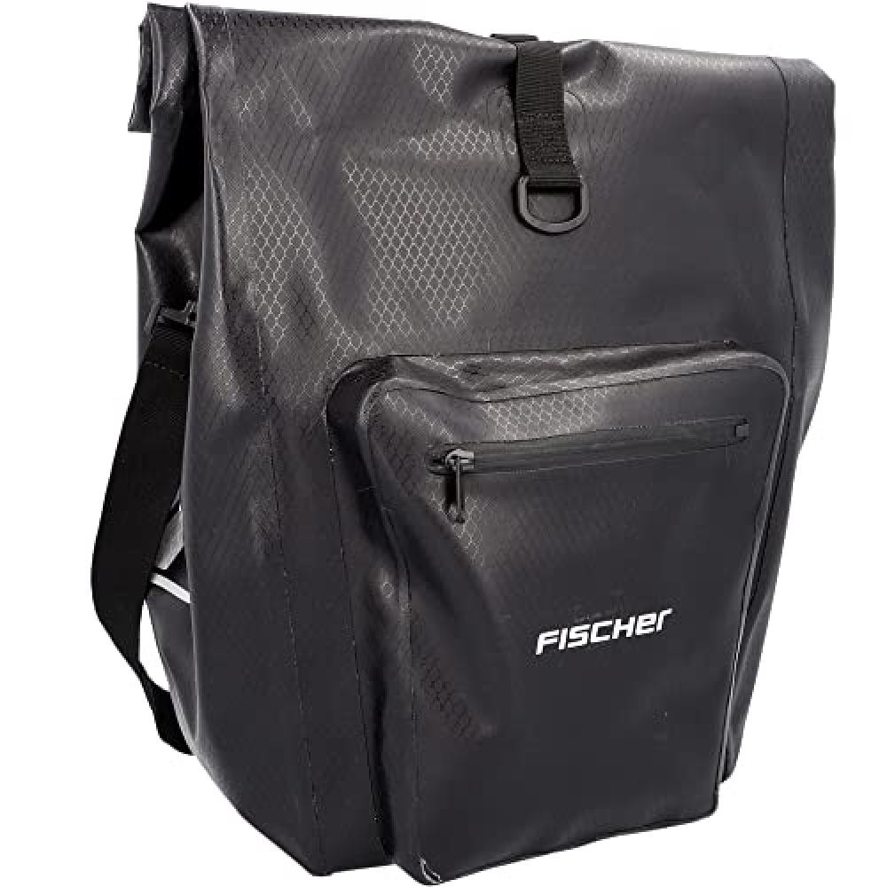 (TG. M) Fischer BORSA PORTATUTTO PLUS TERRA BORSA BICICICI IMPERMEABILE NERO VOL