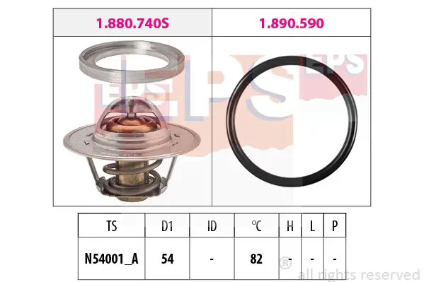 Termostato 1.880.740 EPS per AUDI A4 B8 A6 C6 A4 B8 Avant A4 Allroad B8 A5