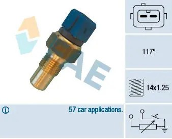 Sensore temperatura liquido refrigerante 34440 FAE per PEUGEOT CITROËN