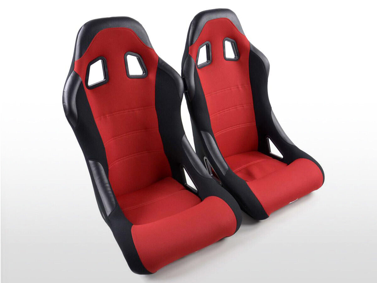 FK sedili sportivi sedili avvolgenti per auto Set Edition 4 tessuto rosso Sedili