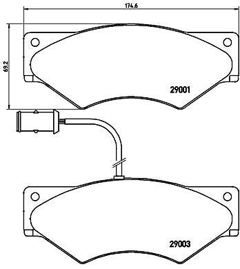 BREMBO PA6007 Kit pastiglie freno per IVECO DAILY II Furgone, DAILY II Pianale p