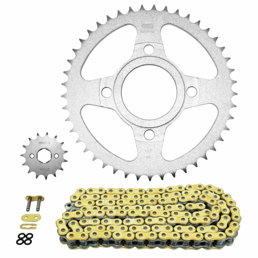 Kit catena adattabile per Daelim 125 VL Daystar II 2008-2012 428 15x45 (diametro