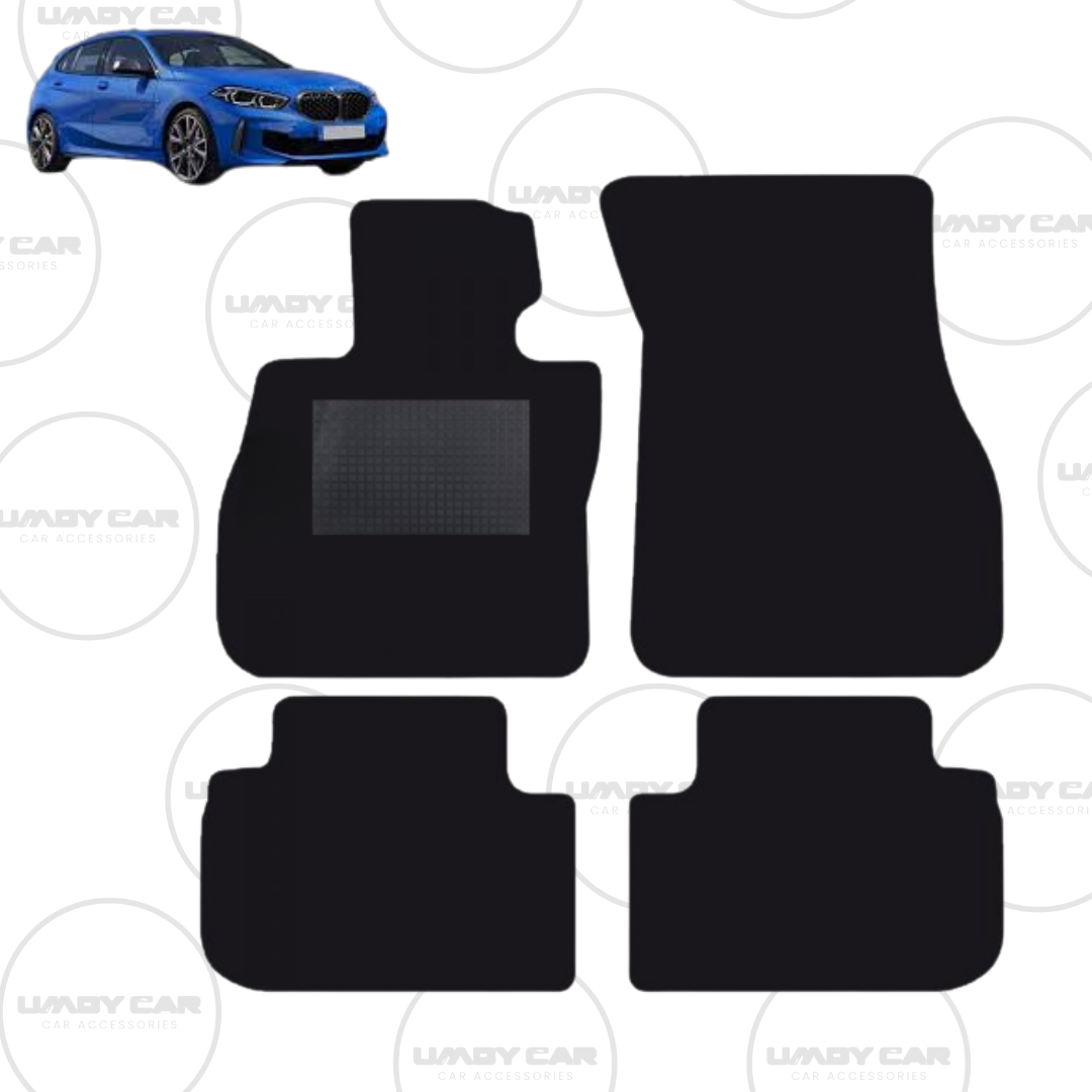 BMW SERIE 1 F40 19-  SET 4 TAPPETI MOQUETTE SU MISURA FONDO ANTISCIVOLO E VELCRO
