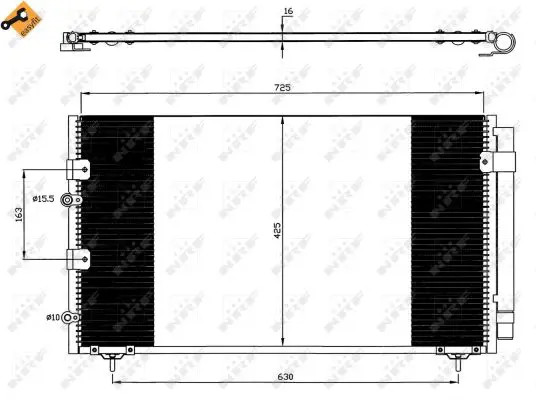 Condensatore radiatore climatizzazione 35609 NRF per TOYOTA PREVIA II