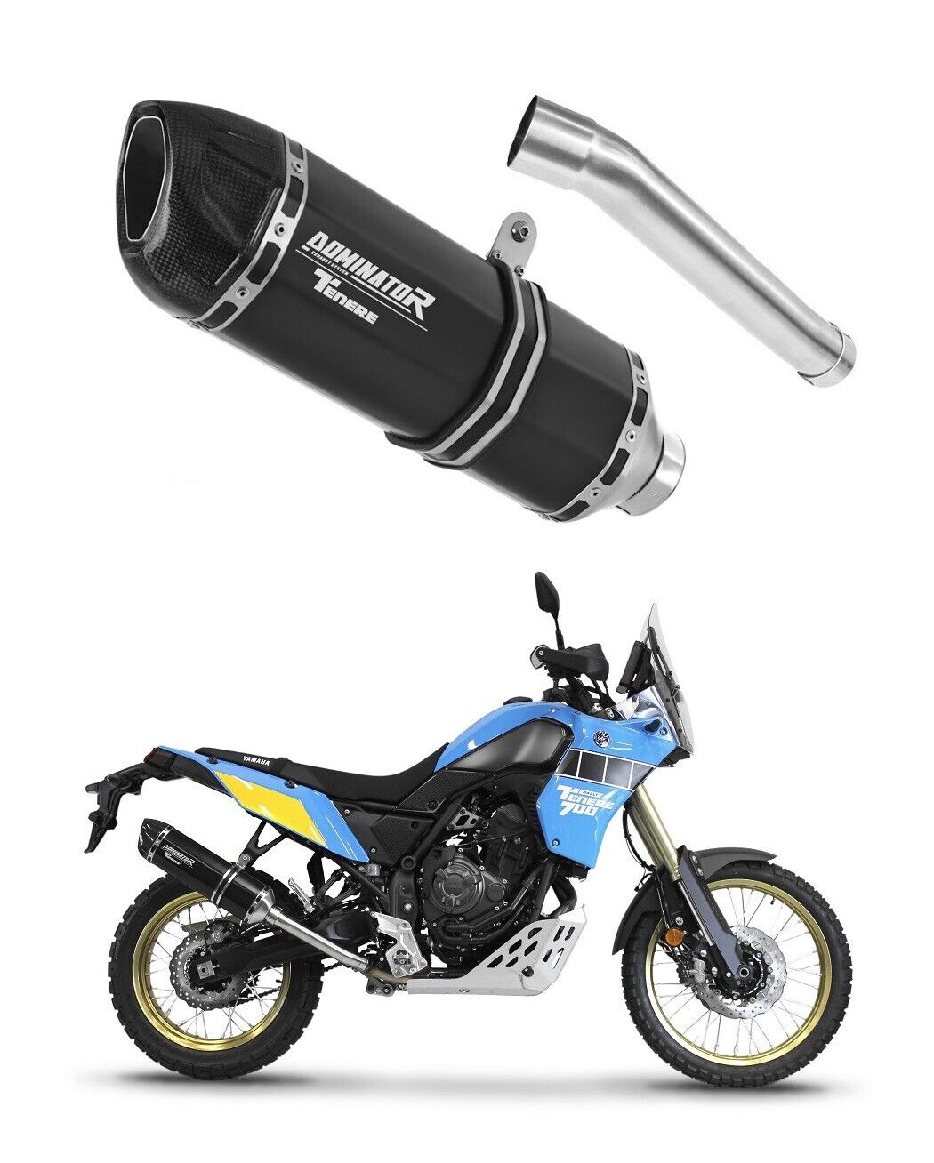 Tenere 700 2021 - 2024 Terminale di Scarico Silenziatore HP1 NERO DOMINATOR
