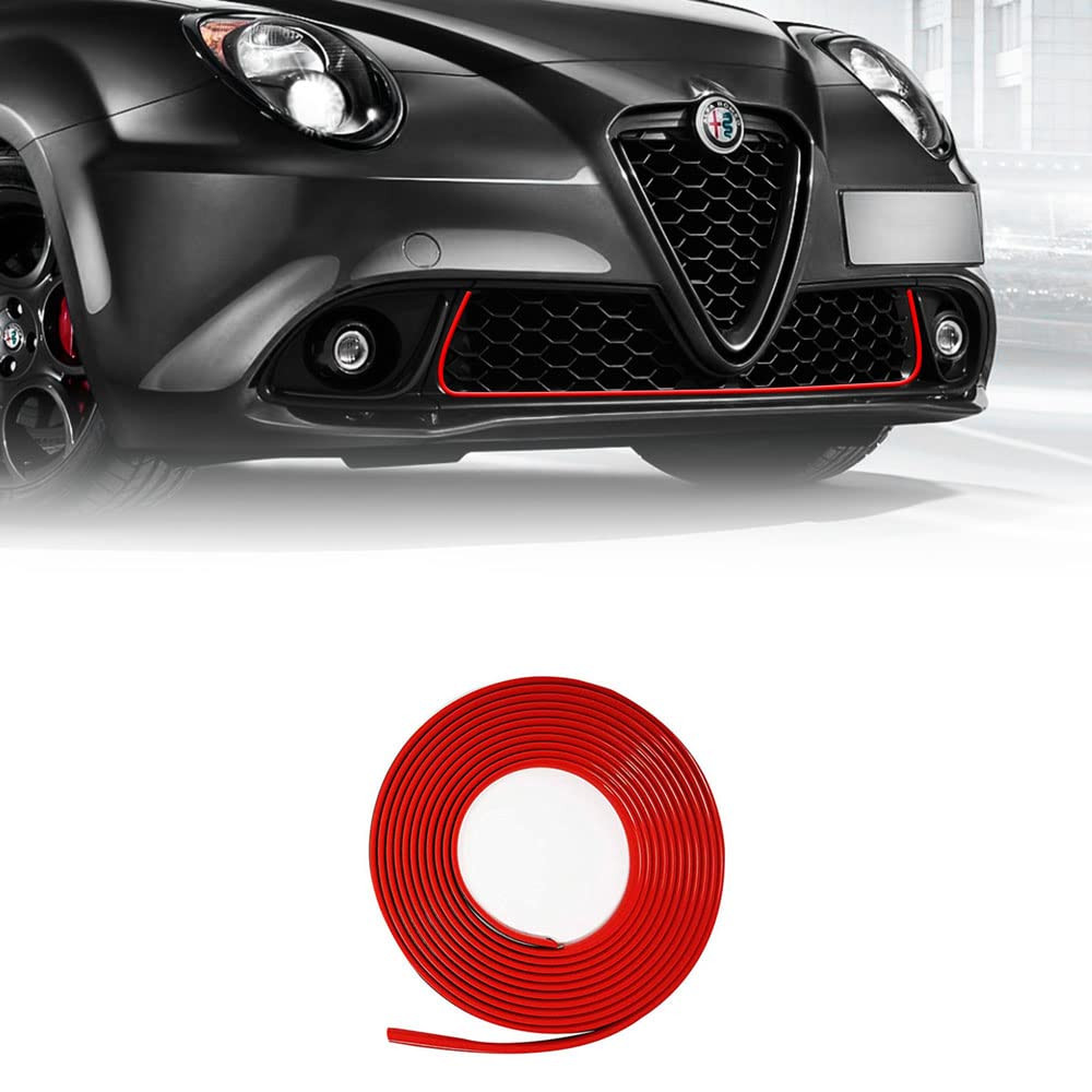 Profilo Rosso Adesivo per DAM Paraurti Anteriore Alfa Mito (T9y)