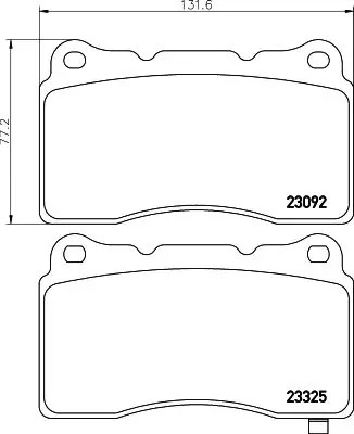Pastiglie freno 8DB 355 006-601 HELLA per SUBARU MITSUBISHI TOYOTA HONDA